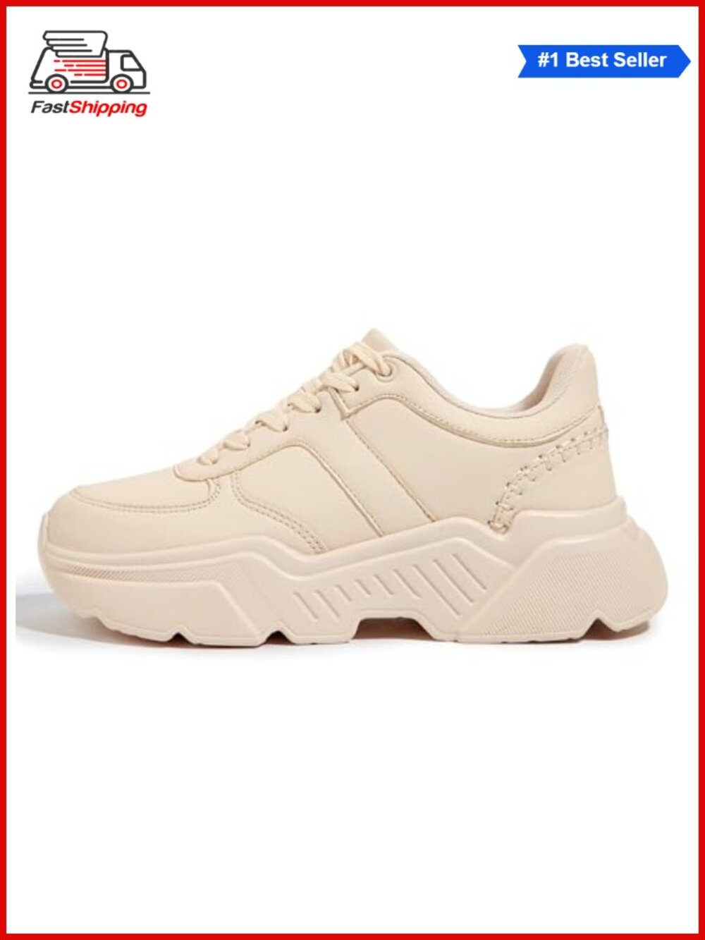 ✨ Platform Chunky Sneakers Fashion Dad Sneakers Lightweight Lace-Up Walking